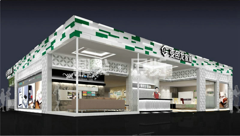 家具展展台搭建設計-變色龍
